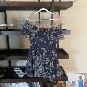 Marchesa Notte Off the Shoulder Dress